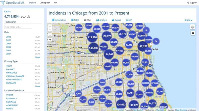 Recherche jeux de données volumineux Chicago 3