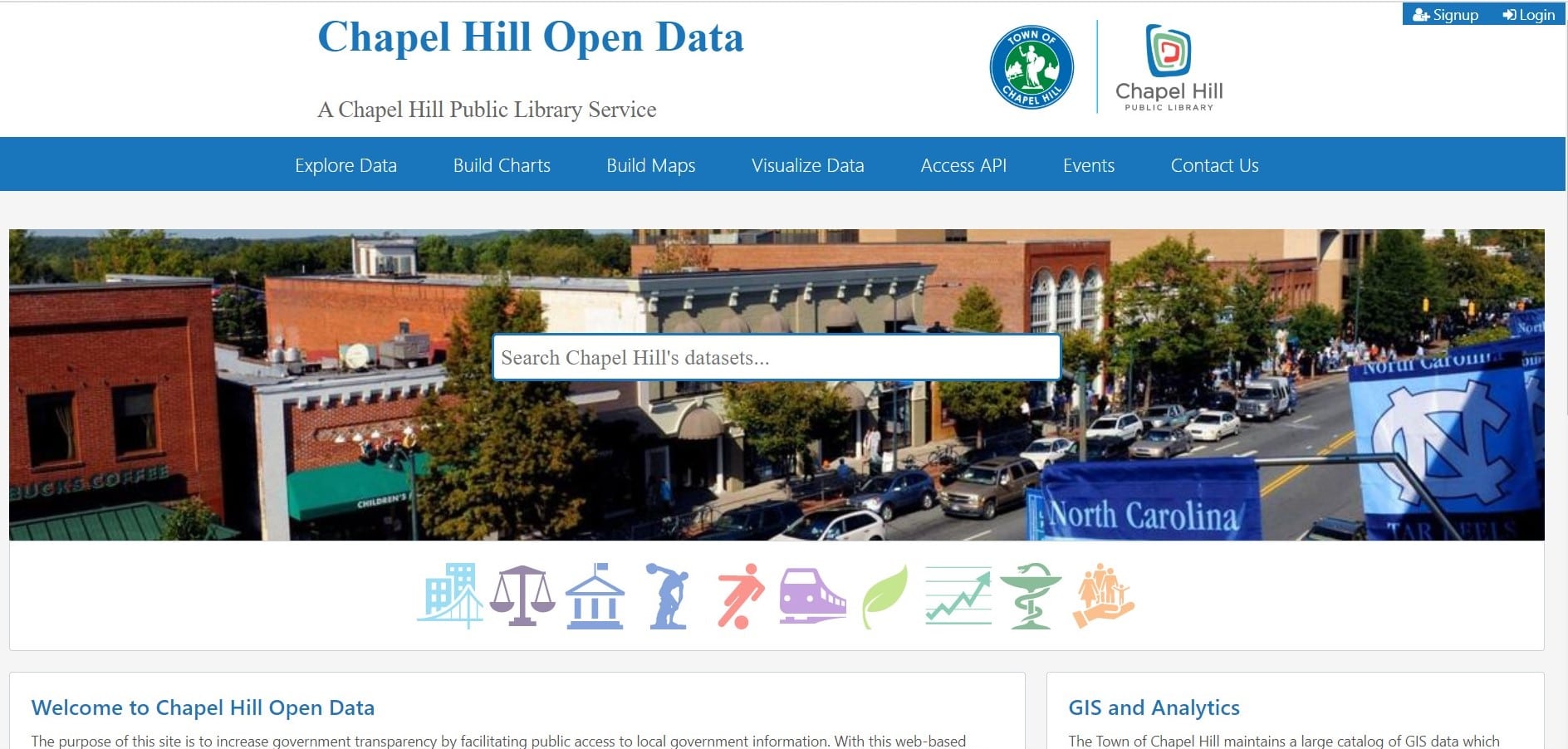 Chapell hill open data portal