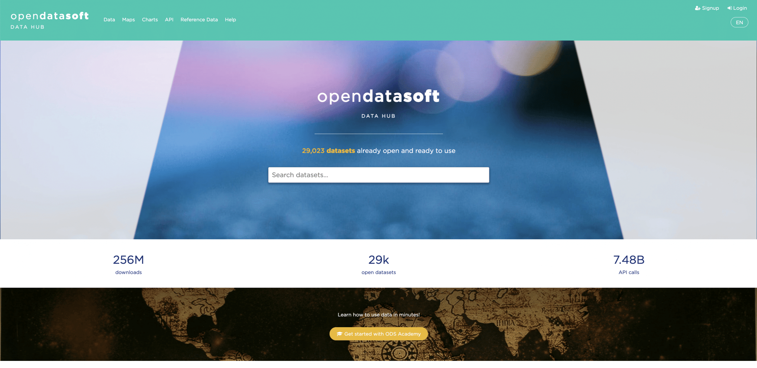 Huwise Data hub homepage screenshot
