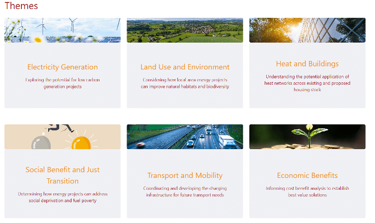 Local Area Energy Planning (LAEP) page screenshot