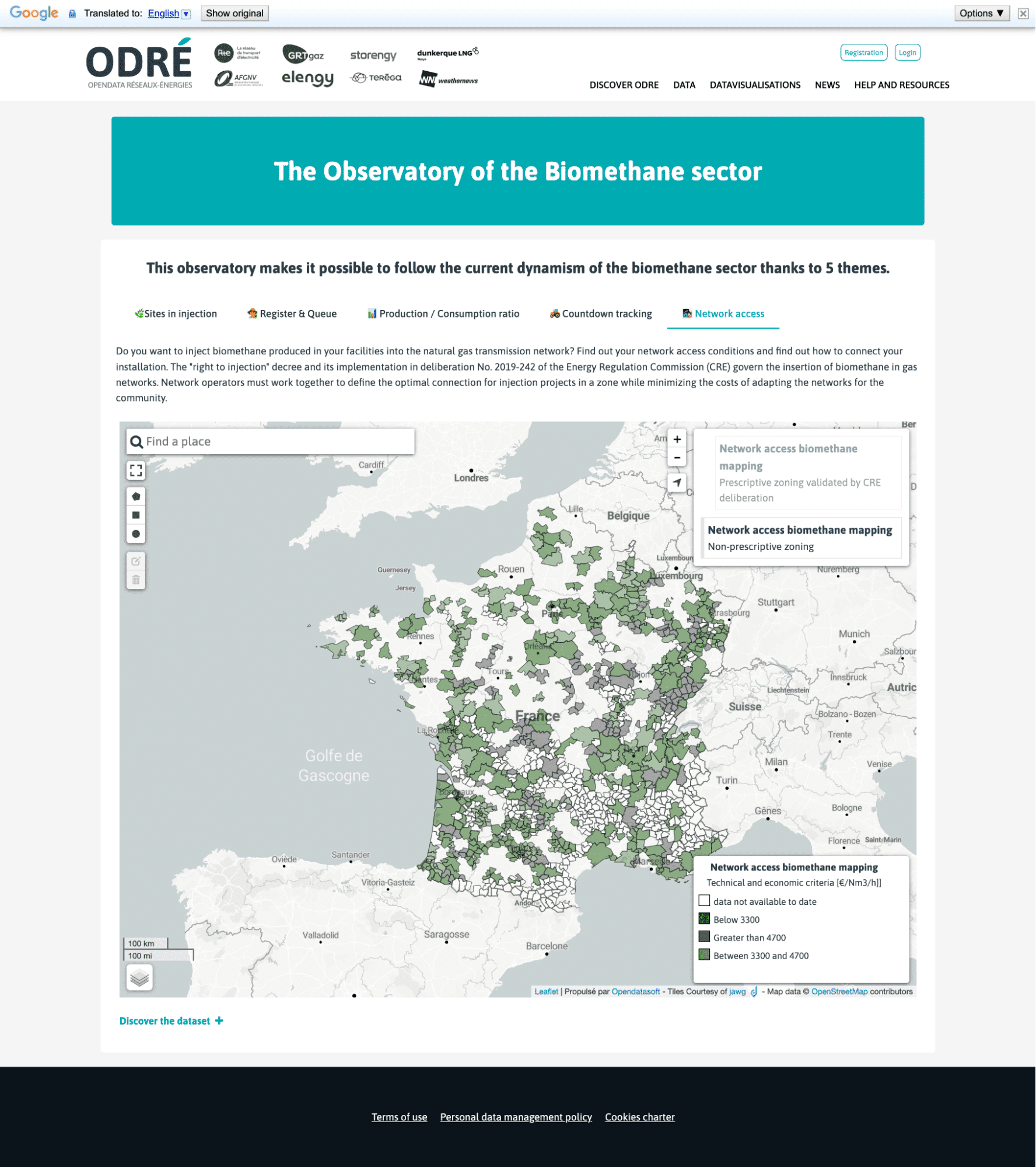 Agence ODRE Map